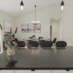 Home Plan 1940A kitchen island.