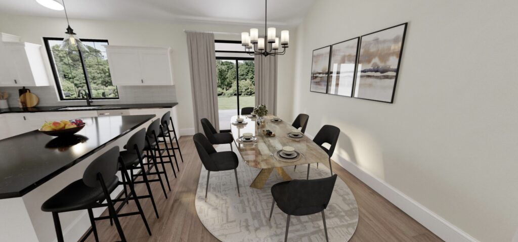 Home Plan 1940B dining room.