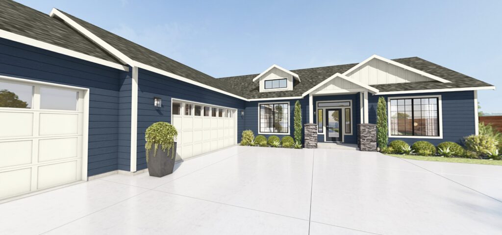 Home Plan 1940B front exterior.