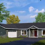 Home plan 1940B standard elevation.