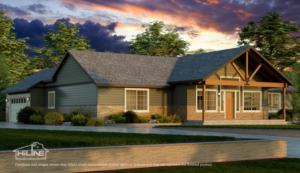 Home Plan 1964 optional elevation.