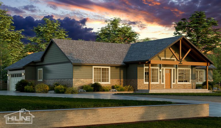 Home Plan 1964 optional elevation.