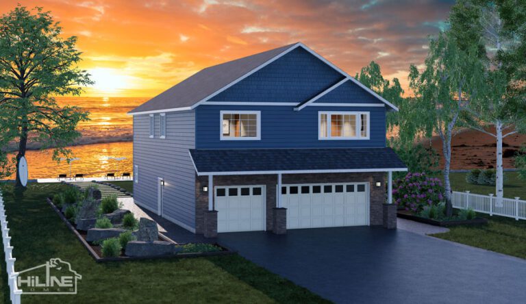 Home Plan 2029A optional elevation.