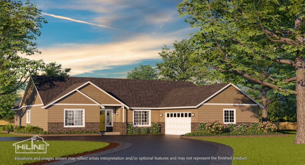 Home Plan 2232 optional elevation.