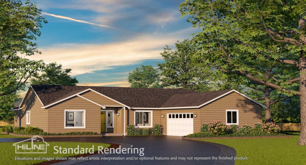 Home Plan 2232 standard elevation.