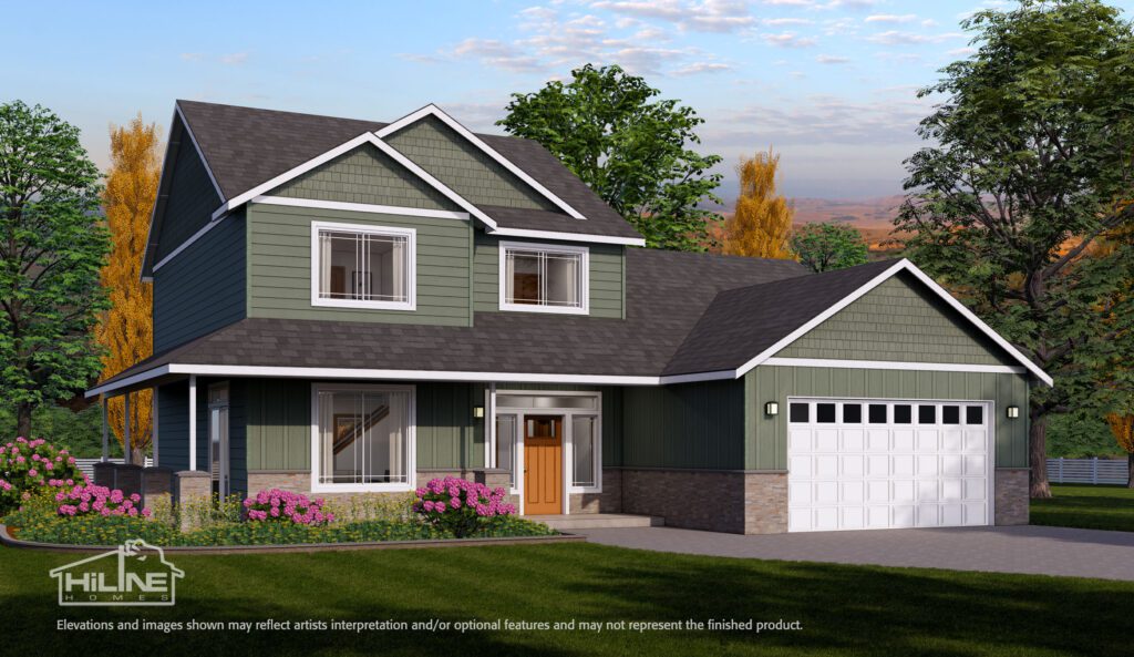 Home Plan 2302 enhanced elevation.