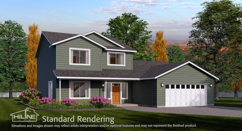 Home Plan 2302 standard elevation.
