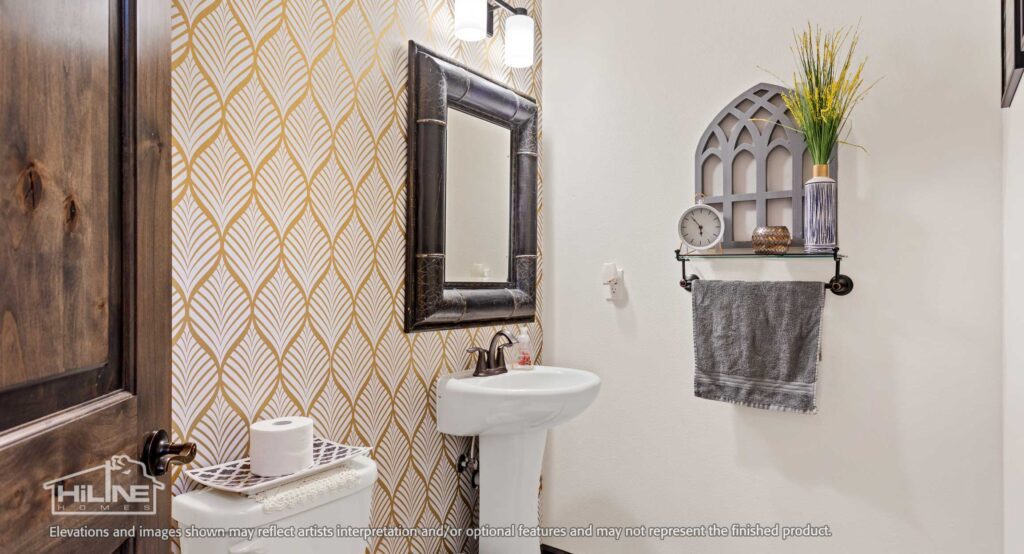 Home Plan 2345 powder bath.