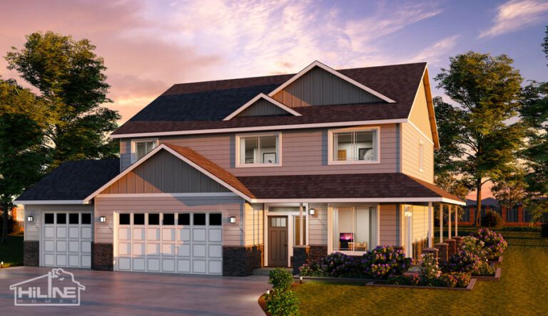 Home Plan 2373 enhanced elevation.