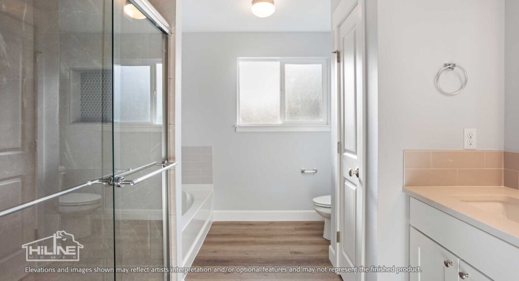 Home Plan 2373 primary bath.