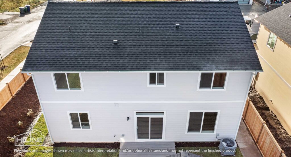 Home Plan 2373 back exterior.