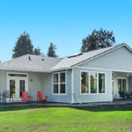 Exterior rear of custom home build in Scappoose, Oregon.