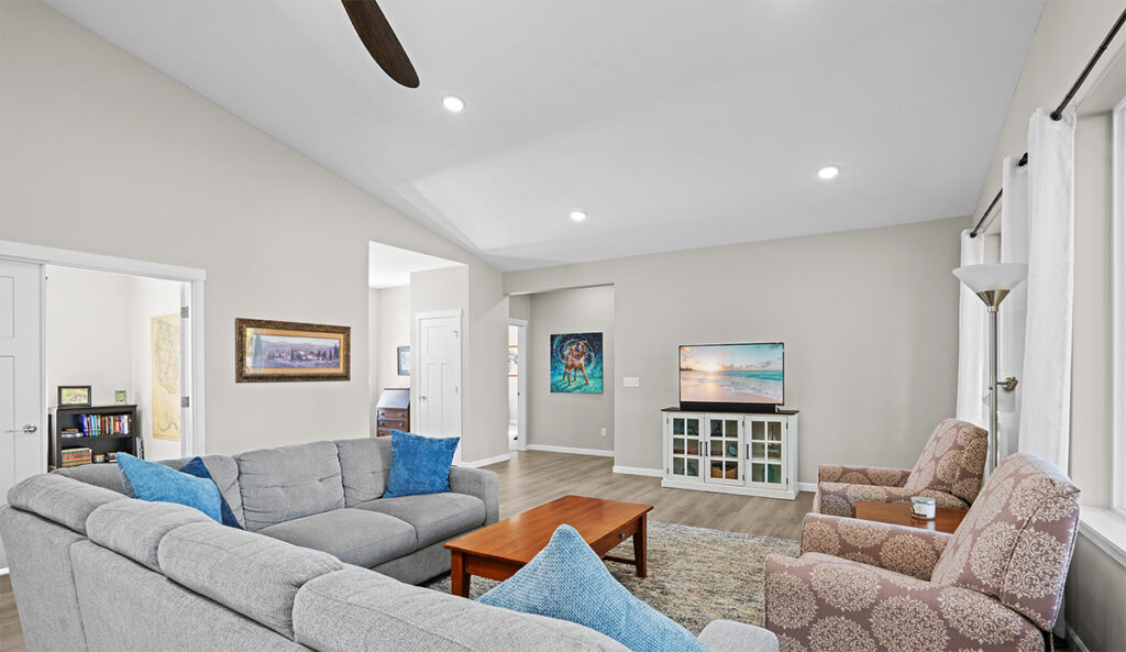 Custom great room in home plan 2443.