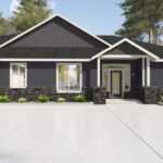 Home Plan 2443 exterior front view.