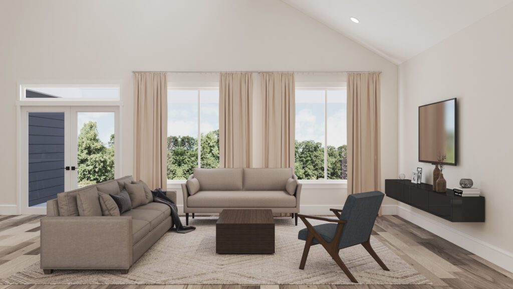 Home Plan 2443 great room.