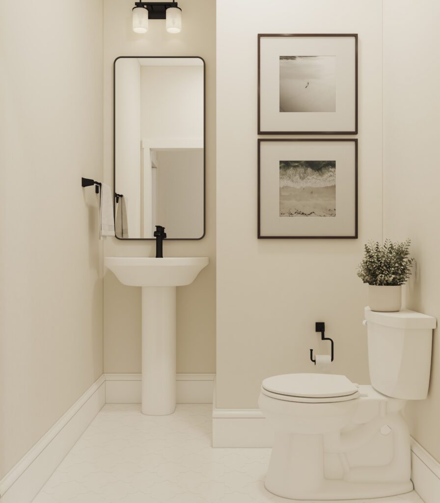 Home Plan 2443 powder bath.