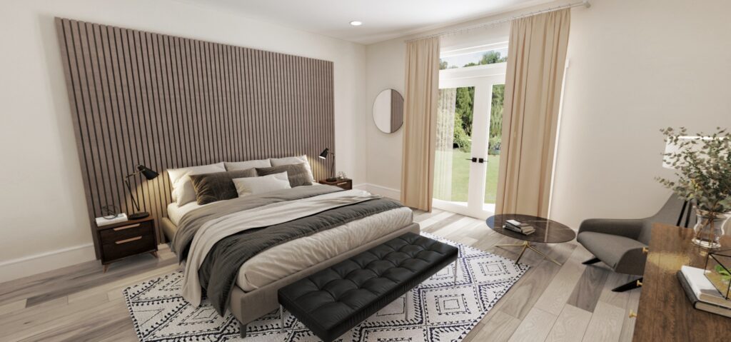 Home Plan 2443 primary suite.