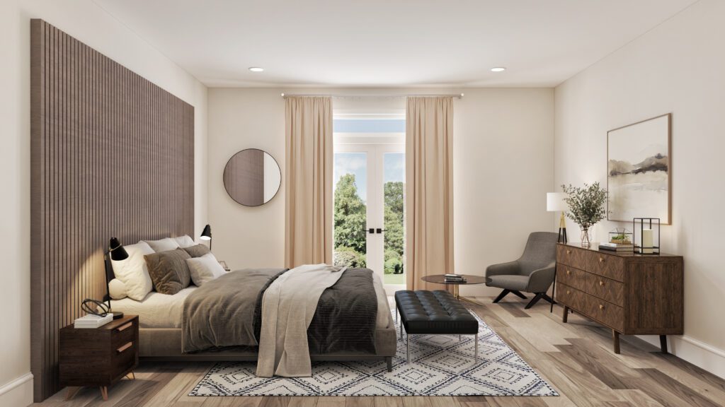 Home Plan 2443 primary suite.