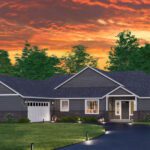 Home Plan 2443 optional elevation.