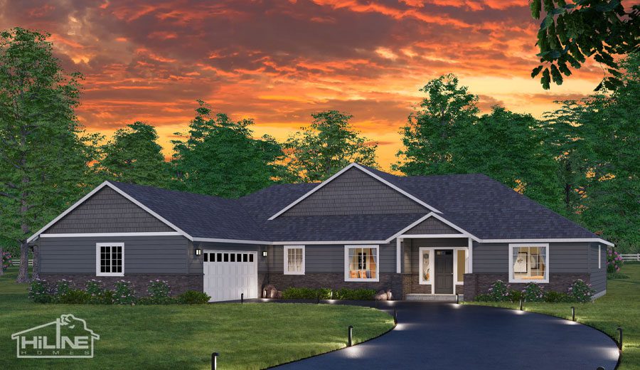 Home Plan 2443 optional elevation.