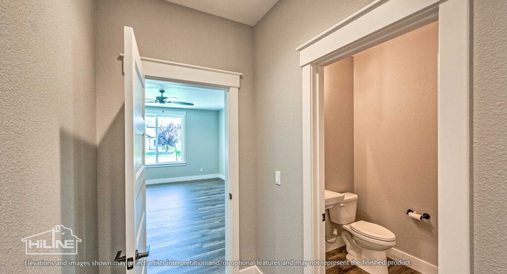 Home Plan 2576 powder bath.