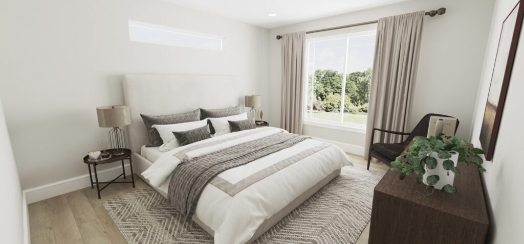 Home Plan 2576 primary suite.