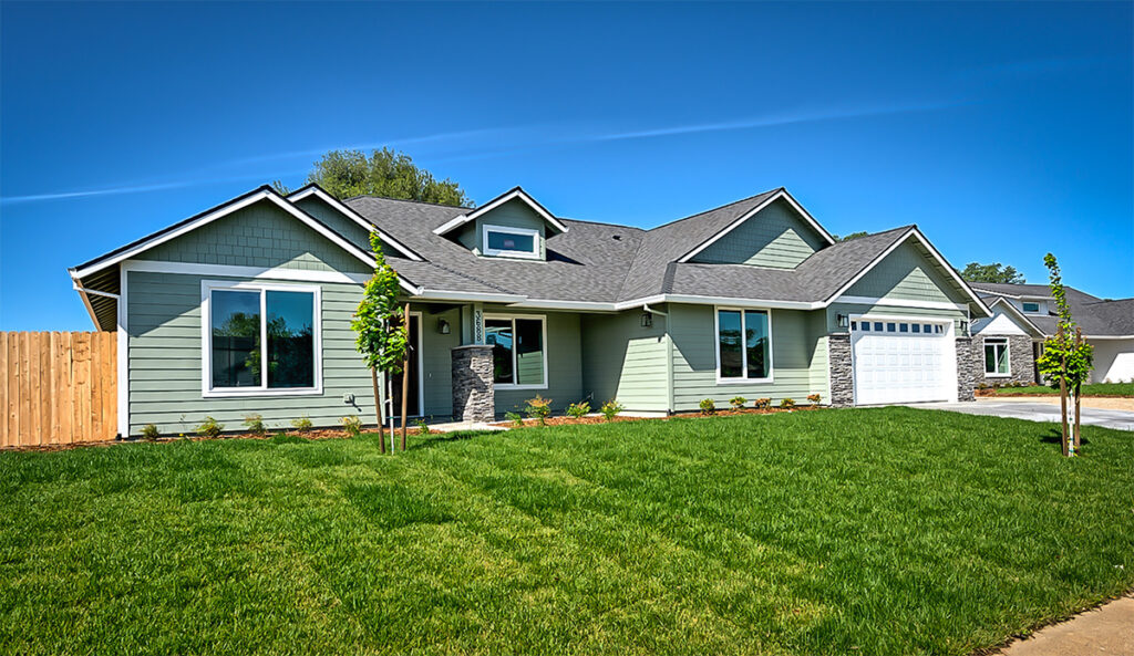 Exterior of custom home.
