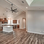 Living room to kitchen.