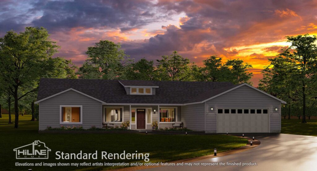 Home Plan 2592 standard elevation.