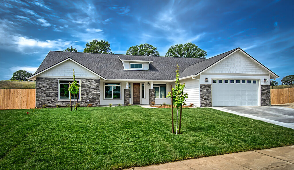 Custom exterior of home plan 2592.