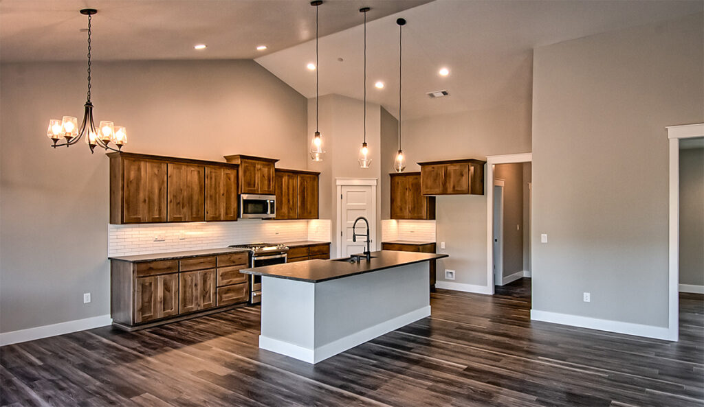 Kitchen customized in home plan 2592.