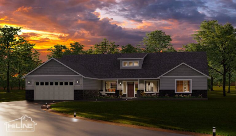 Home Plan 2592 optional elevation.