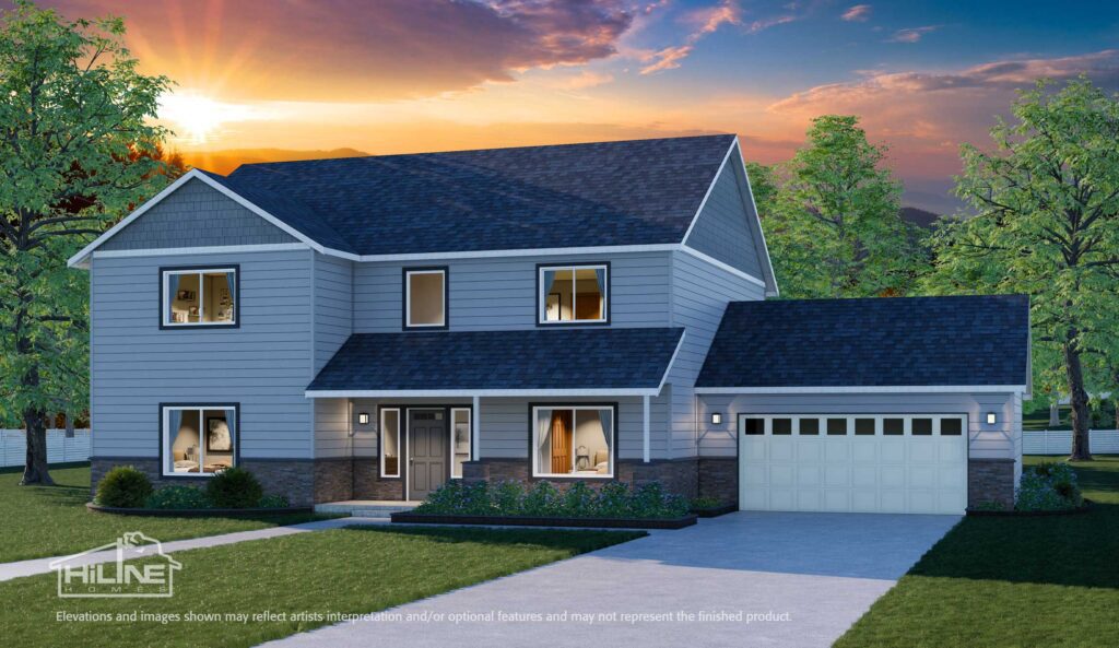 Home Plan 3072 optional elevation.