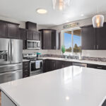 Custom kitchen in home plan 3072.