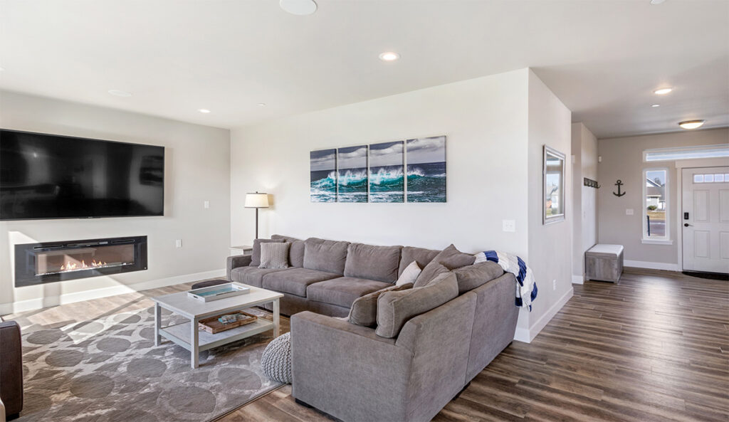 Foyer to living room.