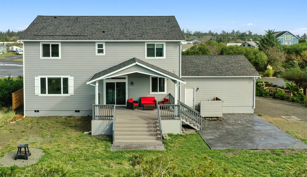 Back exterior of home.