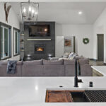 View from kitchen into living room.