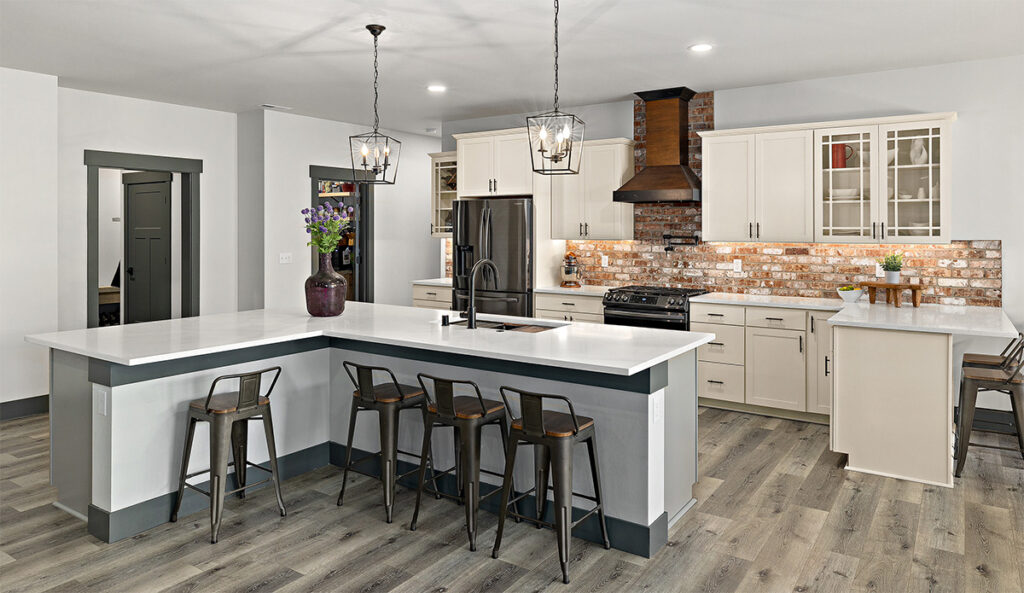 Custom kitchen in home plan 3295.