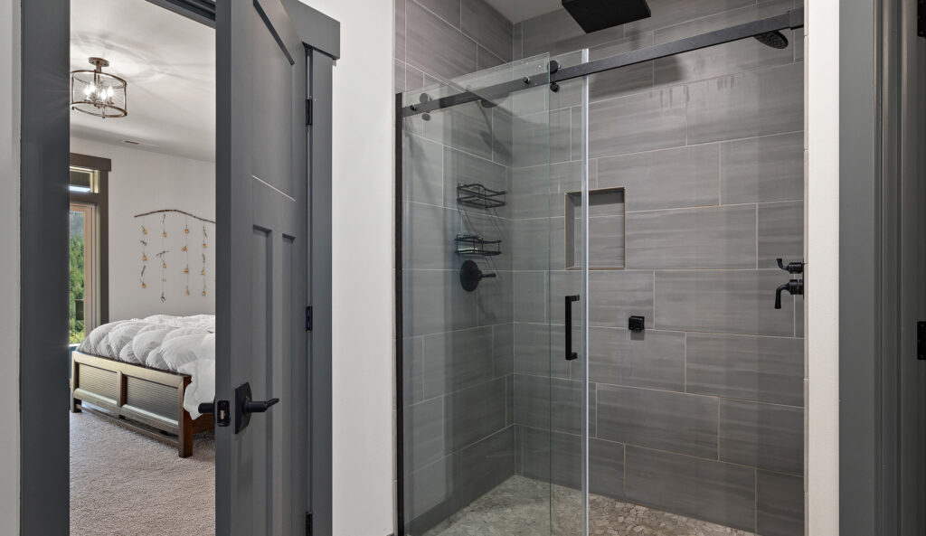 Primary bathroom walk-in shower.