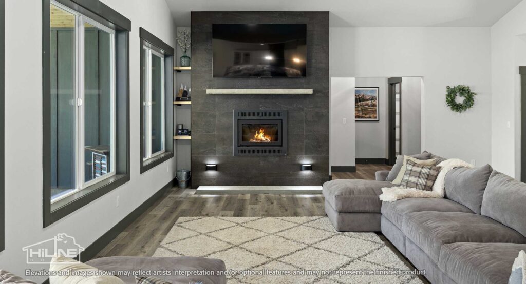 Home Plan 3295 Great room.