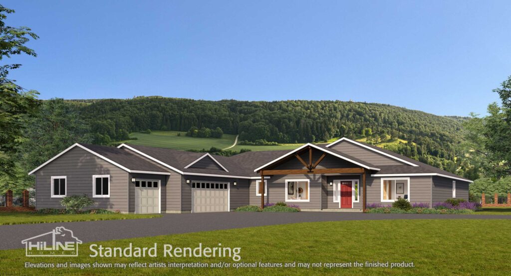 Home Plan 3295 standard elevation.