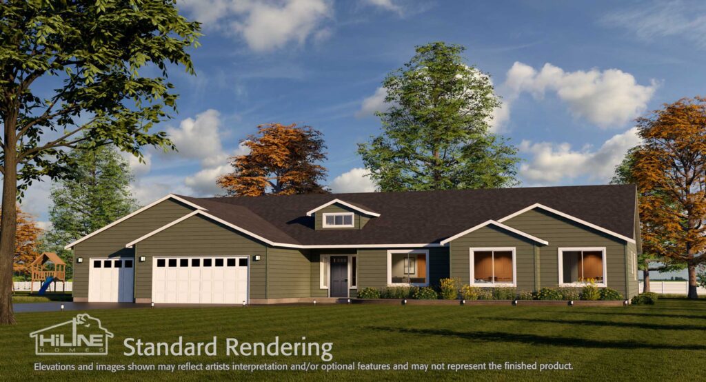 Home Plan 3464 standard elevation.