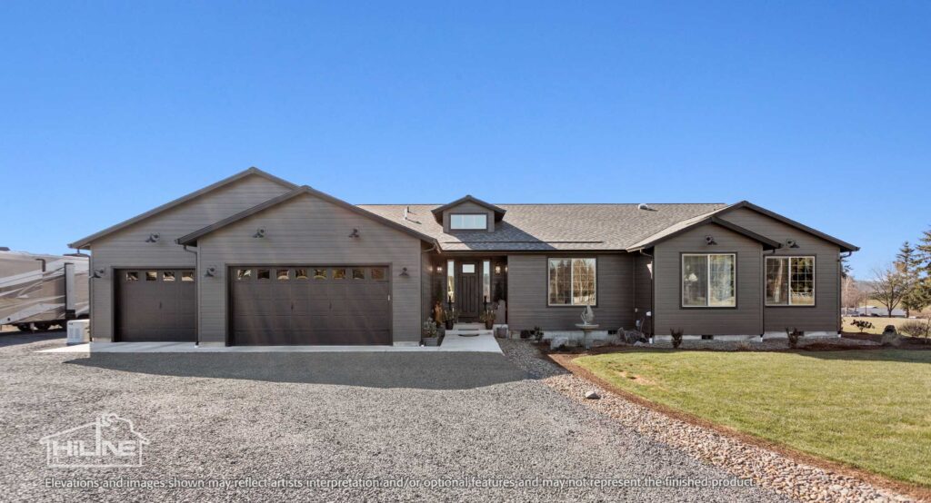 Home Plan 3464 exterior front.