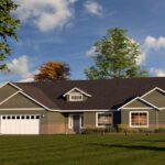 Home Plan 3464 optional elevation.