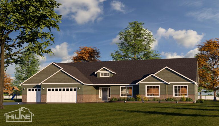 Home Plan 3464 optional elevation.