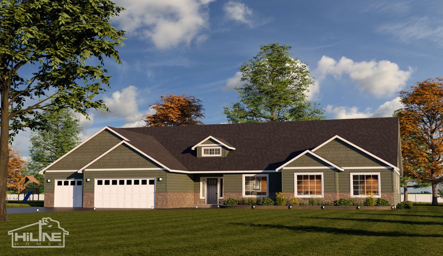 Home Plan 3464 optional elevation.