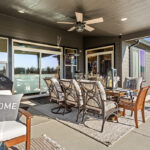 Back patio of home plan 3464.