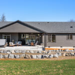 Back exterior of home plan 3464.