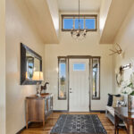 Foyer with dormer window.