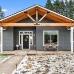 Exterior timber frame on home plan 3711.